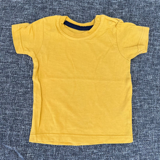 Boys 3-6 Month Plain Yellow T-shirt