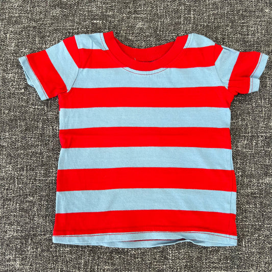 Boys 3-6 Month Strippy Red & Blue T-shirt