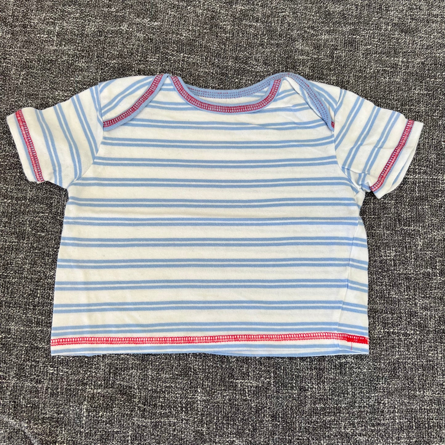 Boys 3-6 Month Blue & White Striped T-shirt