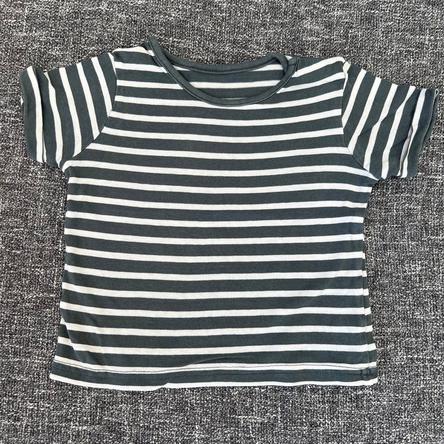 Boys 3-6 Month Grey & White Striped T-shirt