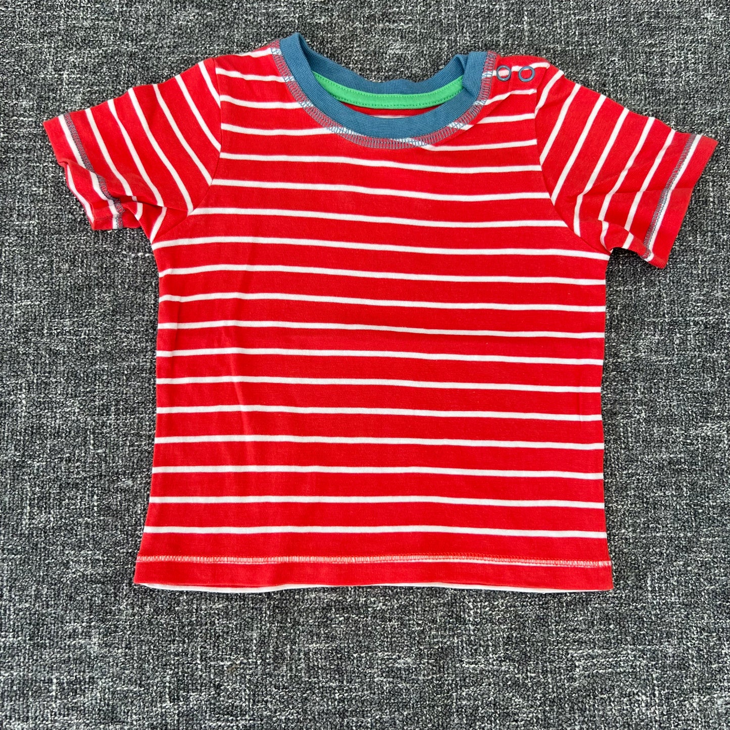 Boys 3-6 Month Red & White Striped T-shirt