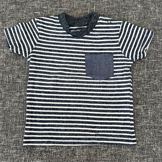 Boys 3-6 Month Blue & White Striped T-shirt