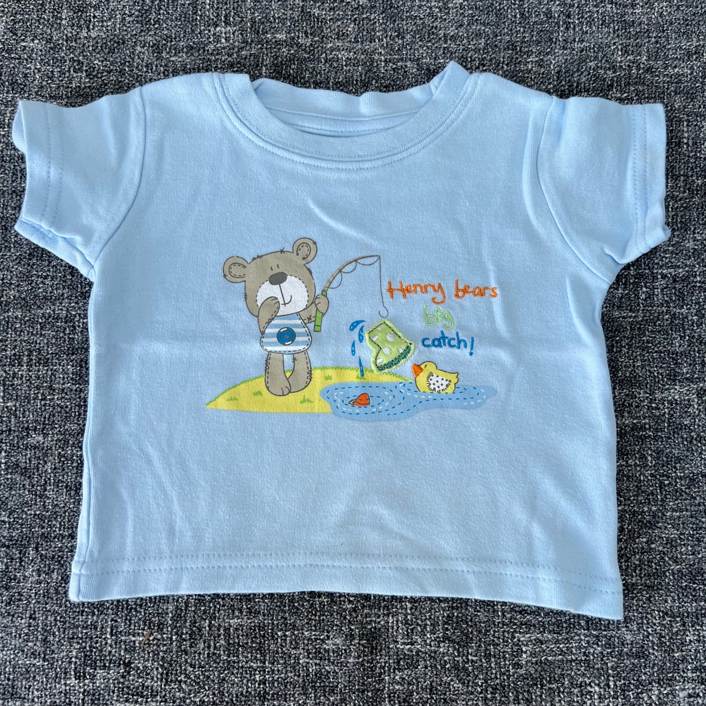 Boys 3-6 Month "Henry Bears Big Catch" T-shirt