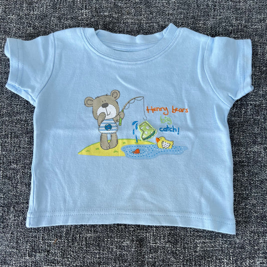 Boys 3-6 Month "Henry Bears Big Catch" T-shirt