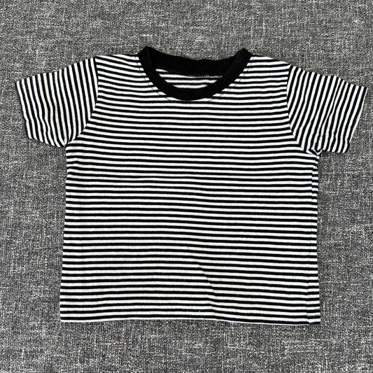 Boys 3-6 Month Back & White Striped T-shirt