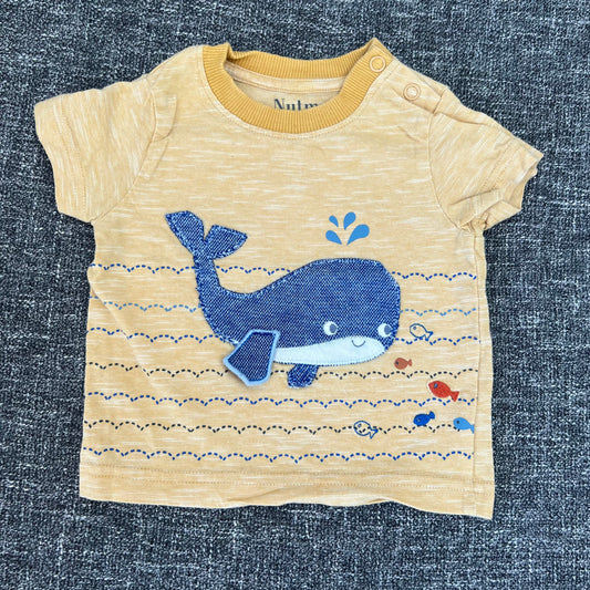 Boys 3-6 Month Yellow Whale T-shirt