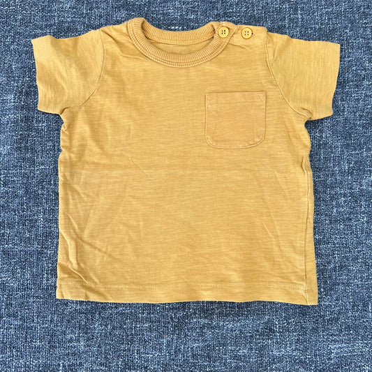 Boys 3-6 Month Plain Yellow T-shirt