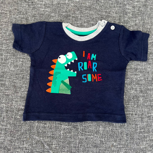 Boys 3-6 Month Blue "I am roar some" T-shirt