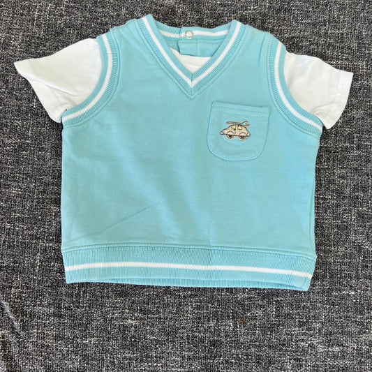 Boys 3-6 Month Blue Tank Top Style T-shirt