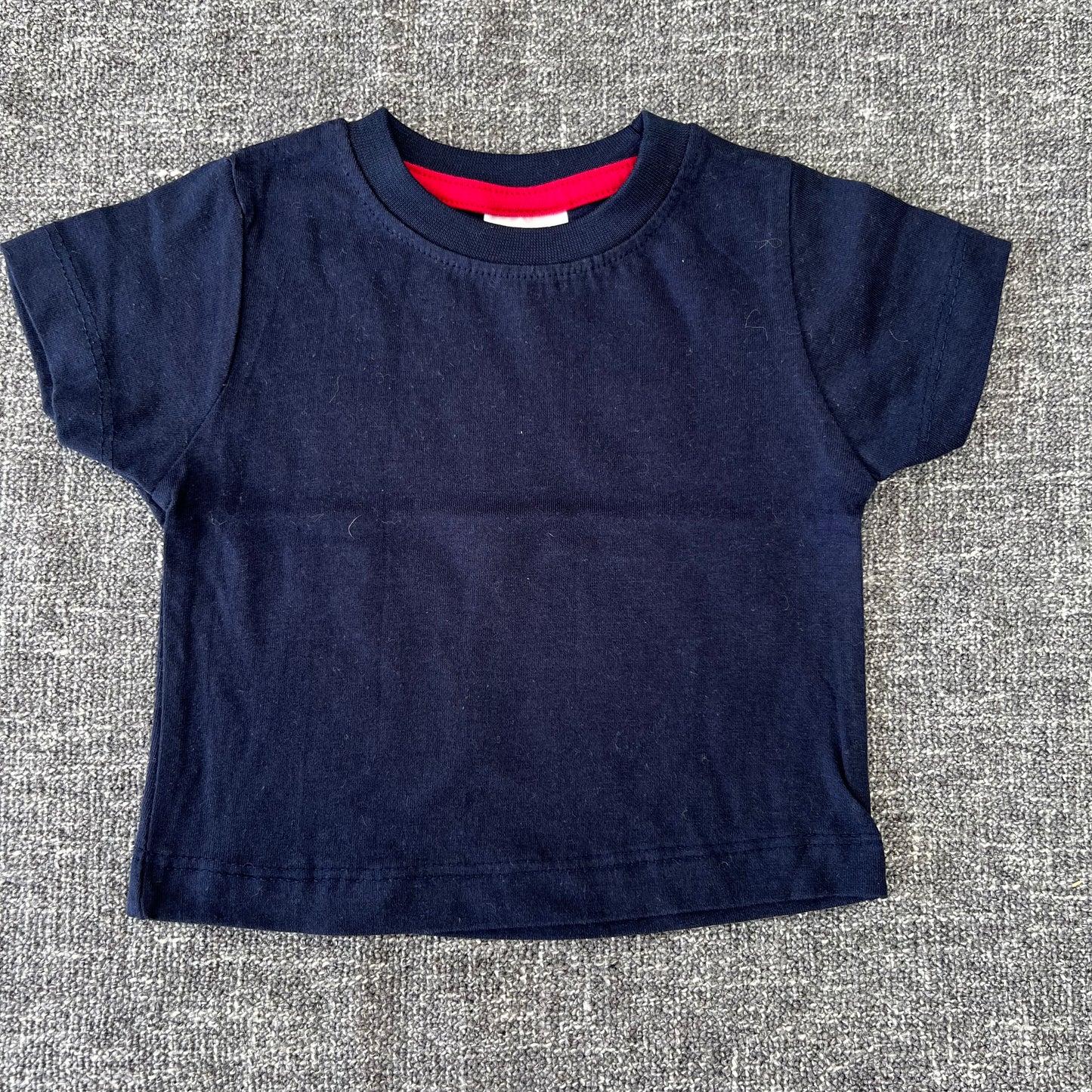 Boys 3-6 Month Plain Navy Blue T-shirt