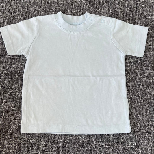 Boys 3-6 Month Plain Light Blue T-shirt