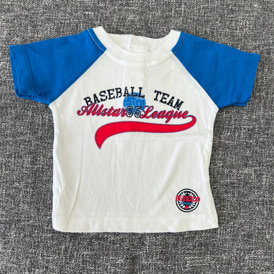 Boys 3-6 Month "Baseball Team Allstar 65 League" T-shirt