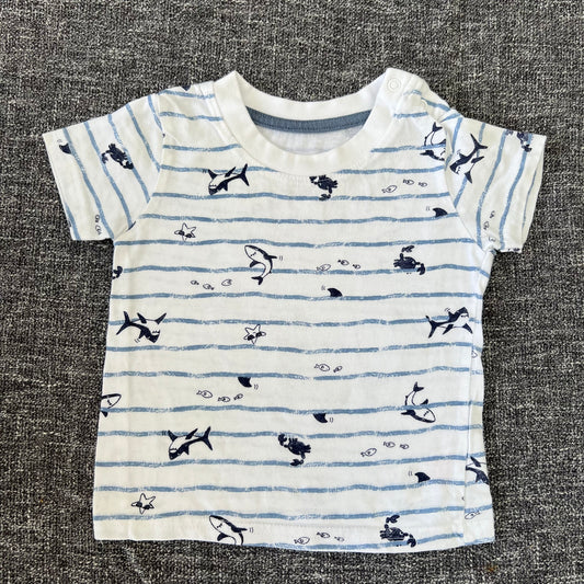 Boys 3-6 Month Sea Creature Striped T-shirt