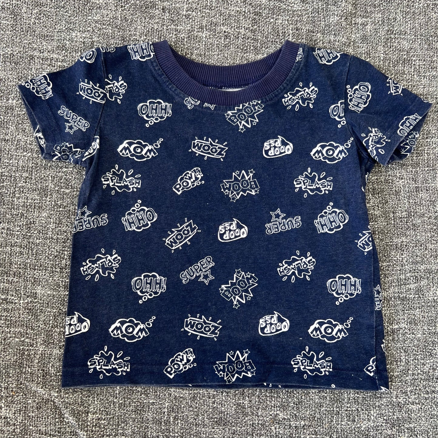 Boys 3-6 Month Blue "Boom, Pow, Splash!!" T-shirt