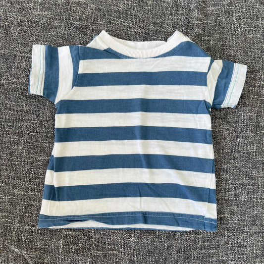 Boys 3-6 Month Blue & White Striped T-shirt