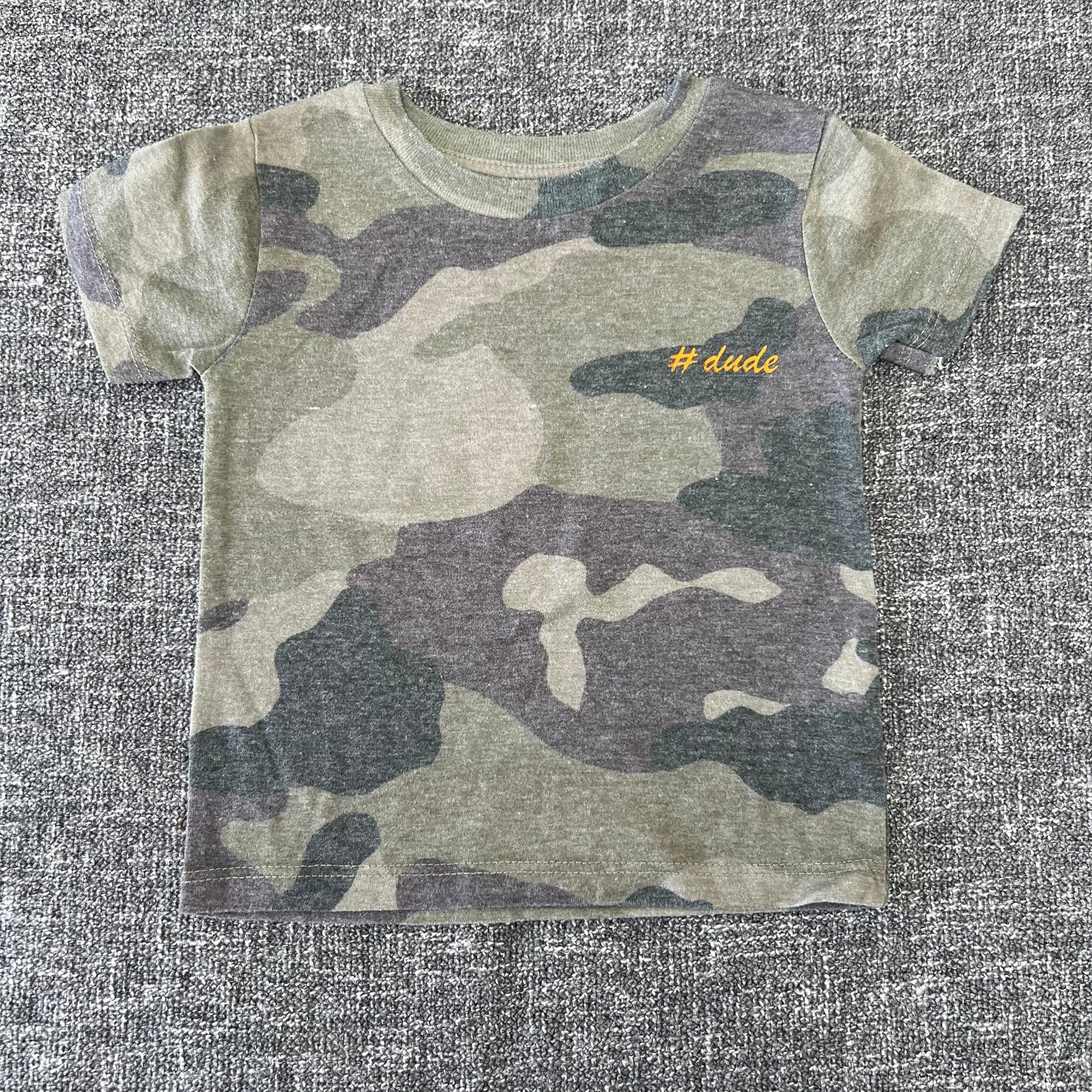 Boys 3-6 Month Camo "#dude" T-shirt