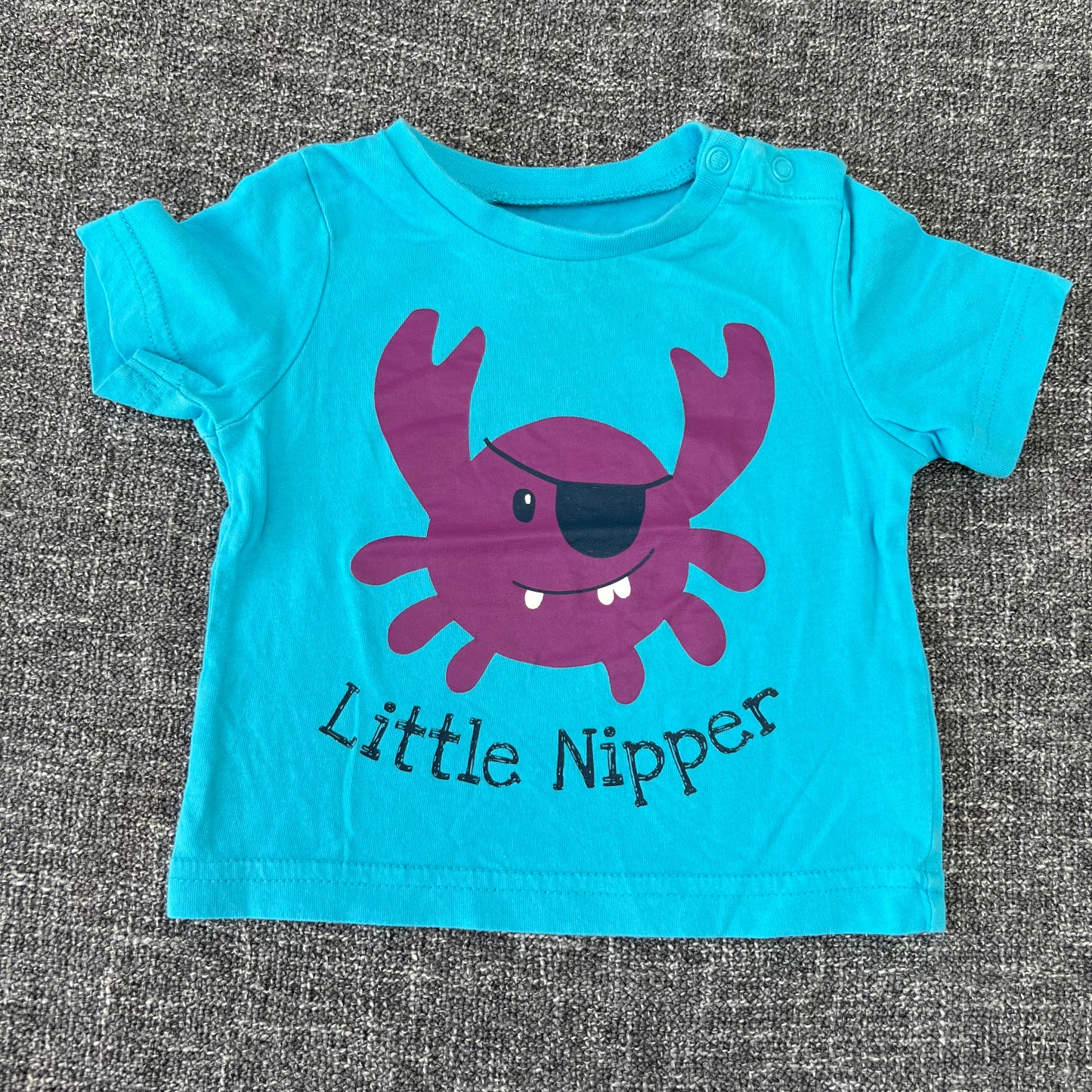 Boys 3-6 Month Blue "Little Nipper" T-shirt