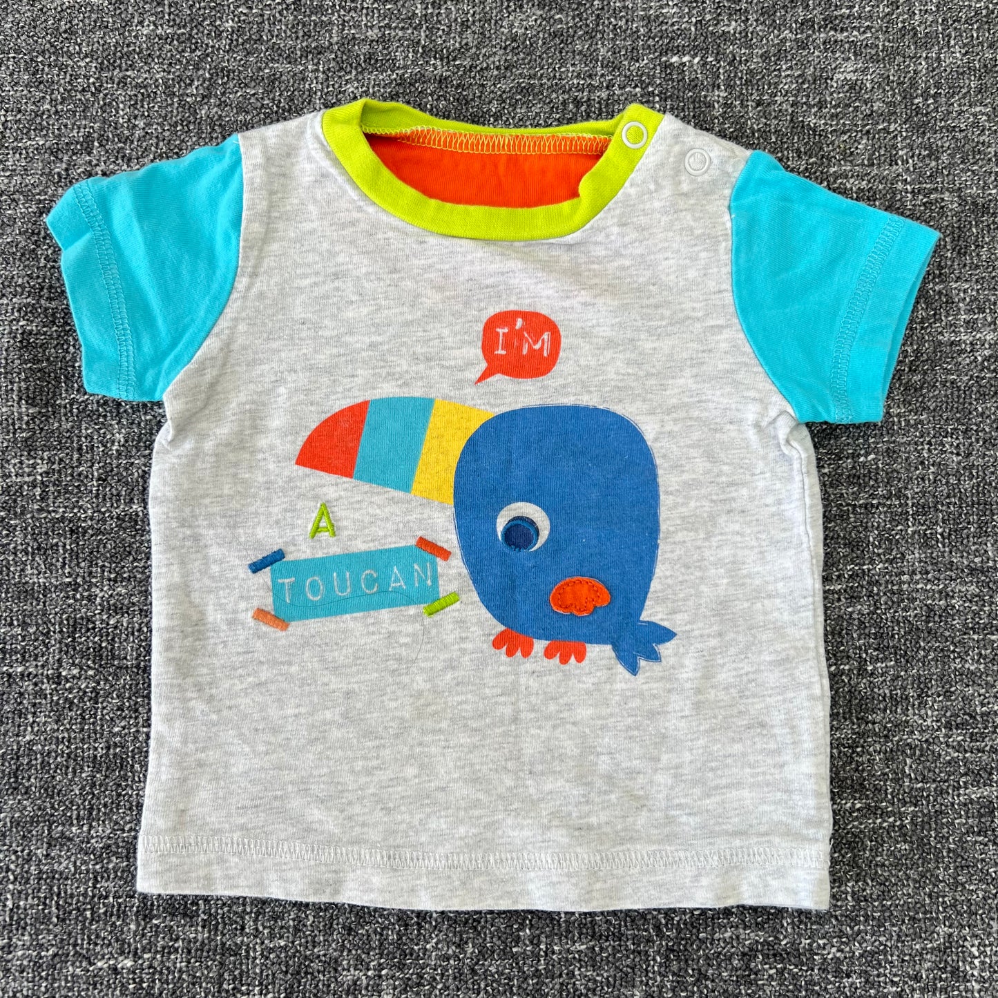 Boys 3-6 Month Grey "I'm A Toucan" T-shirt