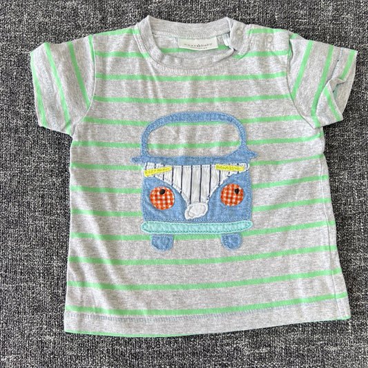 Boys 3-6 Month Grey Striped Camper Van T-shirt