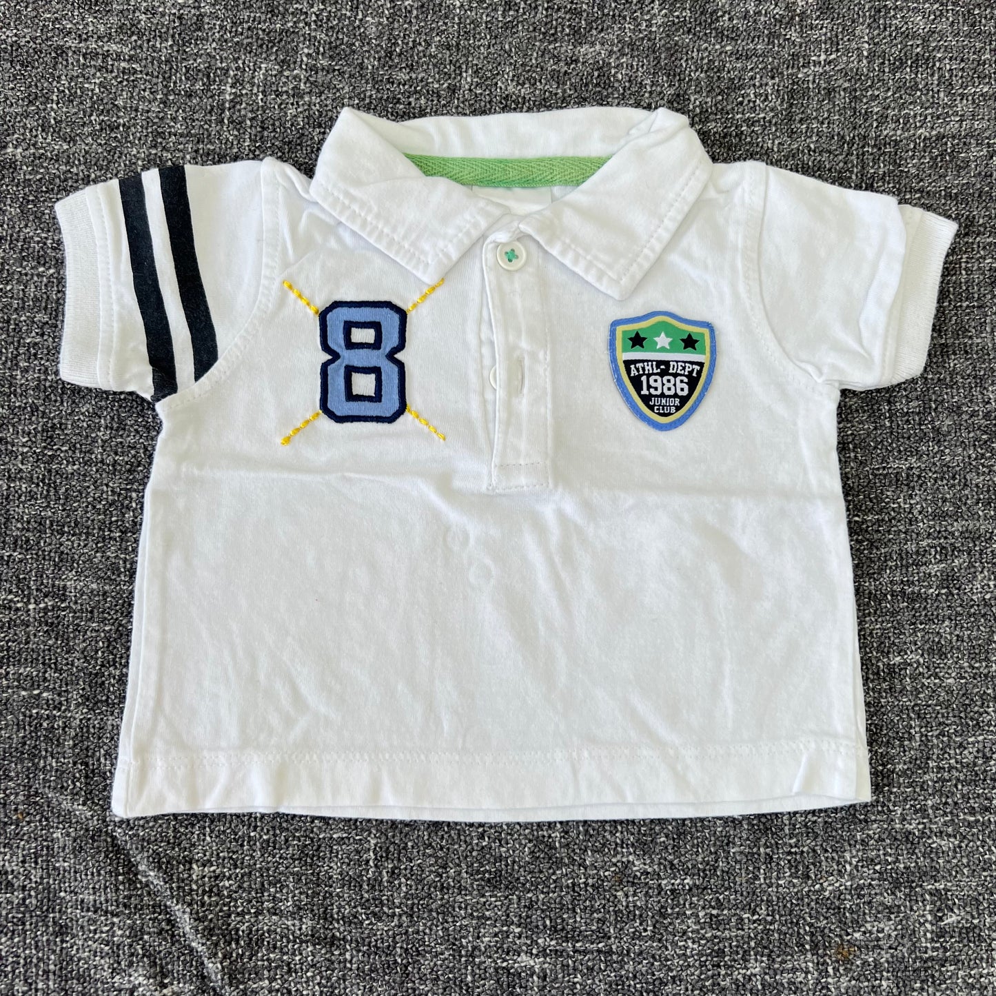 Boys 3-6 Month White Polo Shirt