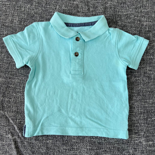 Boys 3-6 Month Plain Turquoise Polo Shirt