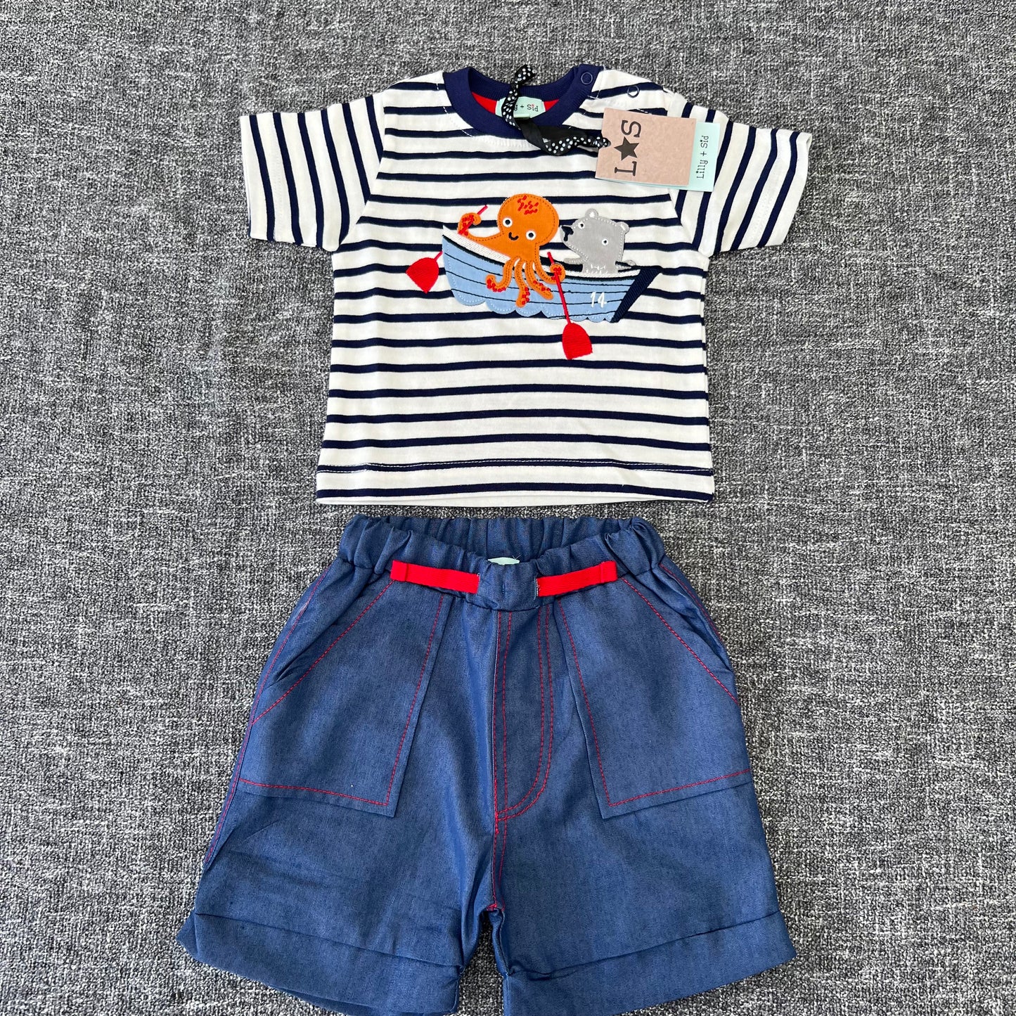 Boys 3-6 Month T-Shirt & Shorts Outfit NEW