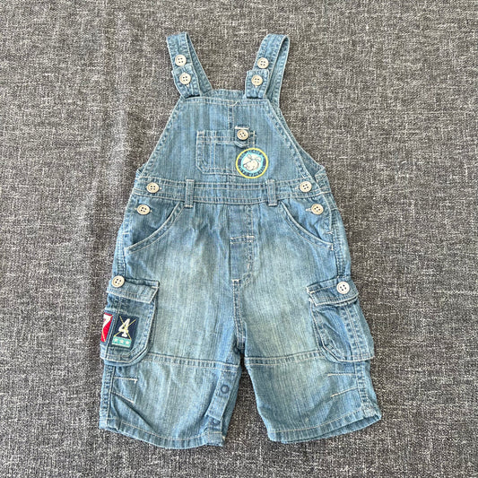 Boys 3-6 Month "Dog Academy Summer Camp" Summer Dungarees