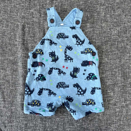 Boys 3-6 Month Summer Dinosaur Dungarees