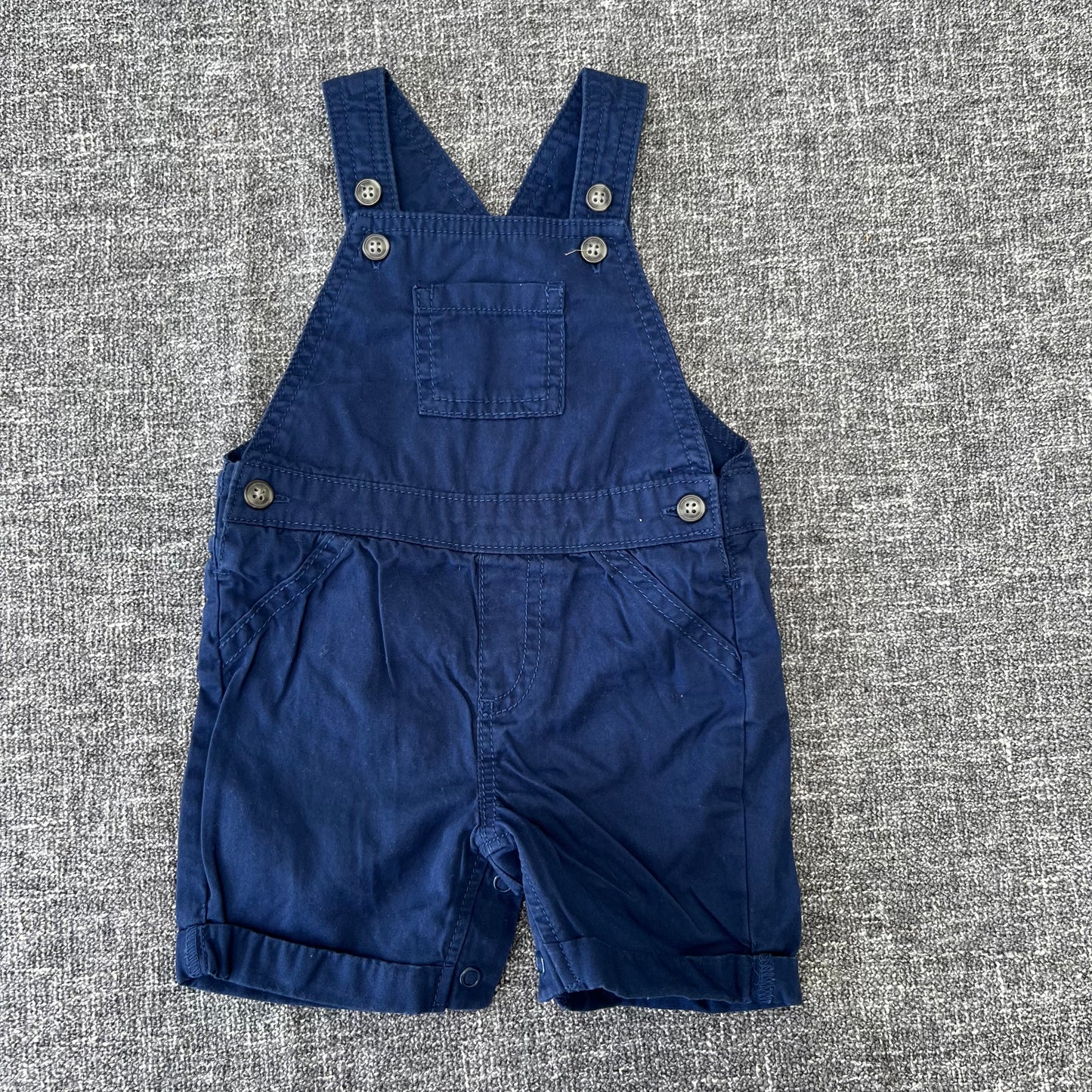 Boys 3-6 Month Navy Blue Summer Dungarees