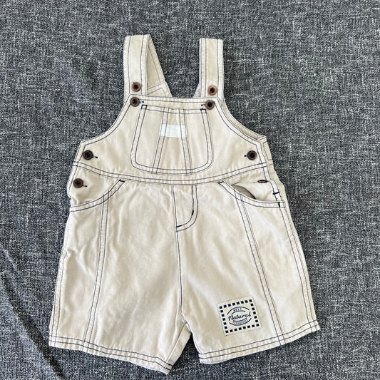 Boys 3-6 Month Beige Summer Dungarees