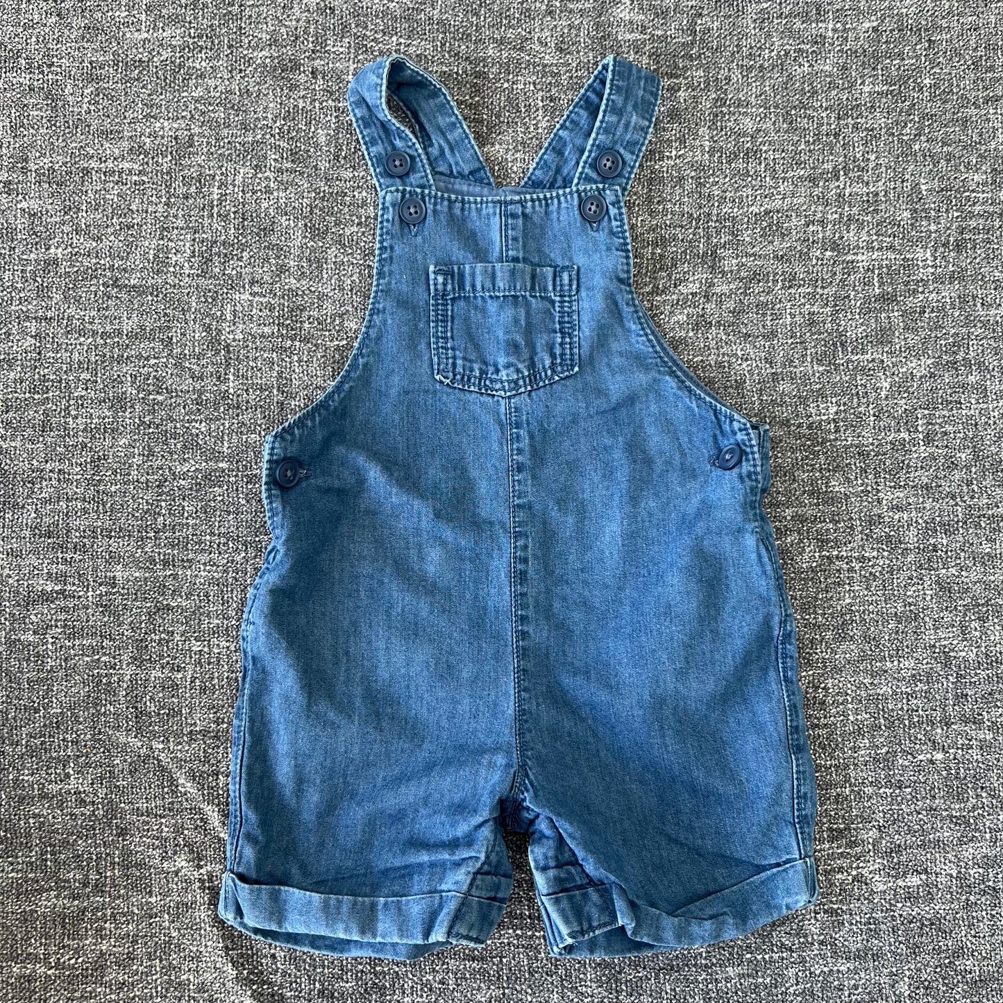 Boys 3-6 Month Denim Style Summer Dungarees