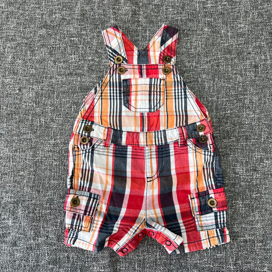 Boys 3-6 Month Checked Summer Dungarees