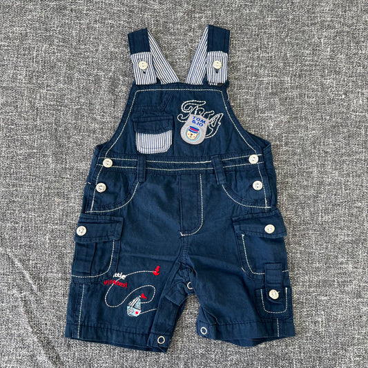 Boys 3-6 Month Blue Summer Dungarees