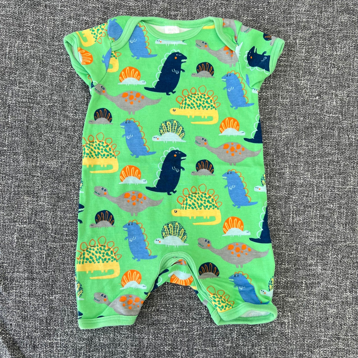 Boys 3-6 Month Green Summer Dinosaur Romper