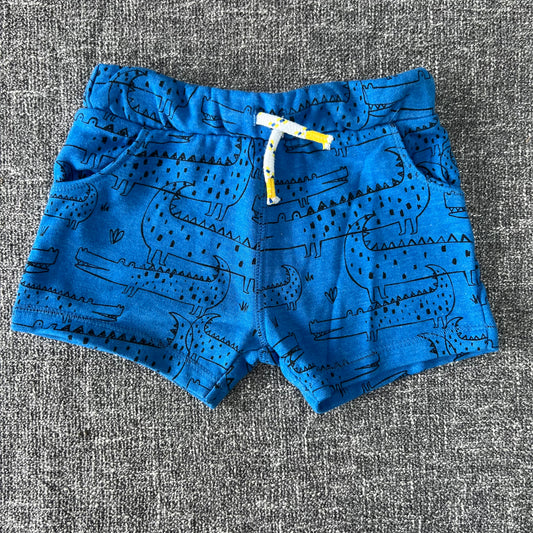 Boys 3-6 Month Blue Crocodile Shorts