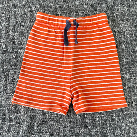 Boys 3-6 Month Orange & White Striped Shorts