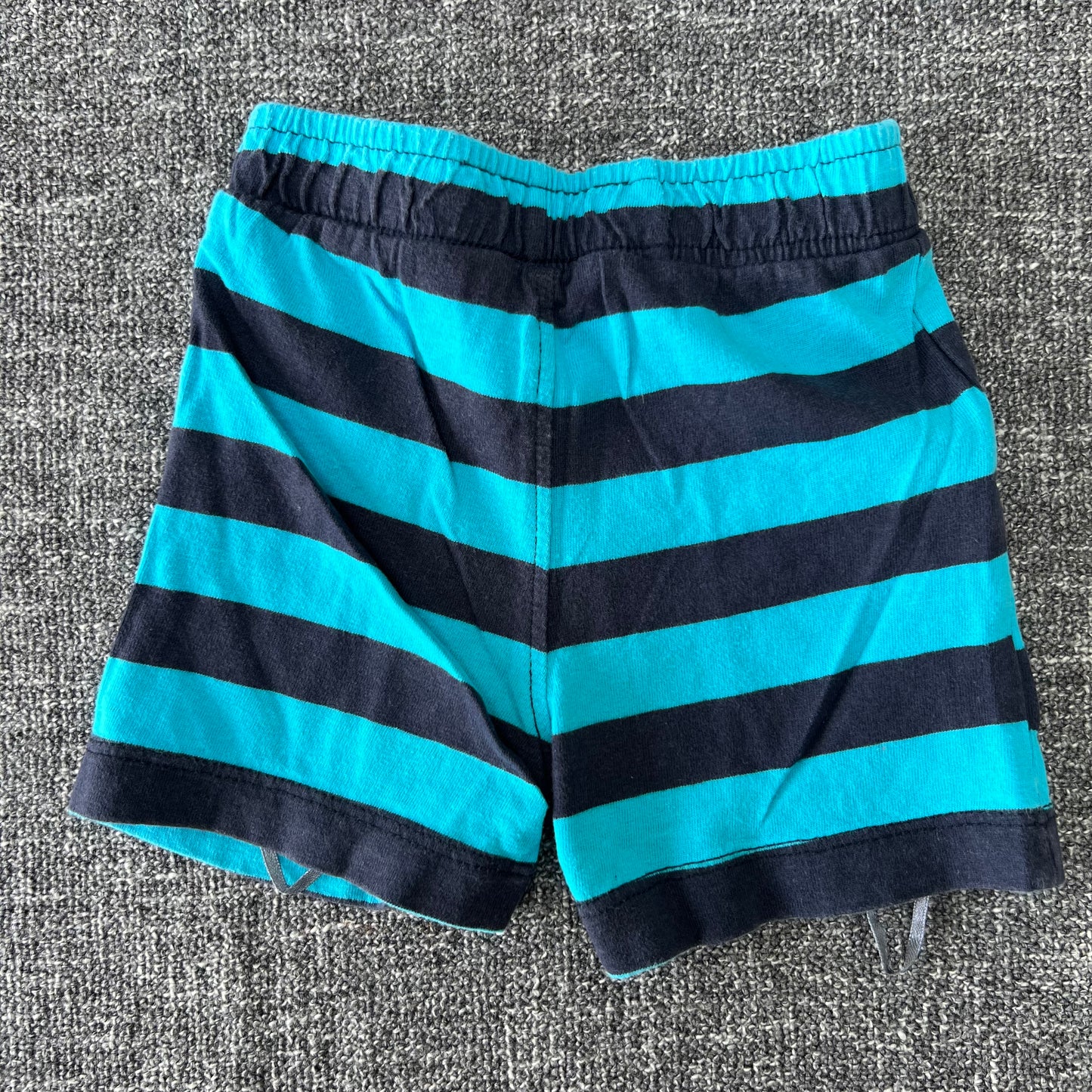 Boys 3-6 Month Blue & Turquoise Striped Shorts