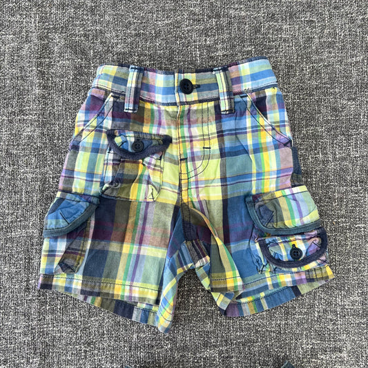 Boys 3-6 Month Multi Coloured Checked Shorts