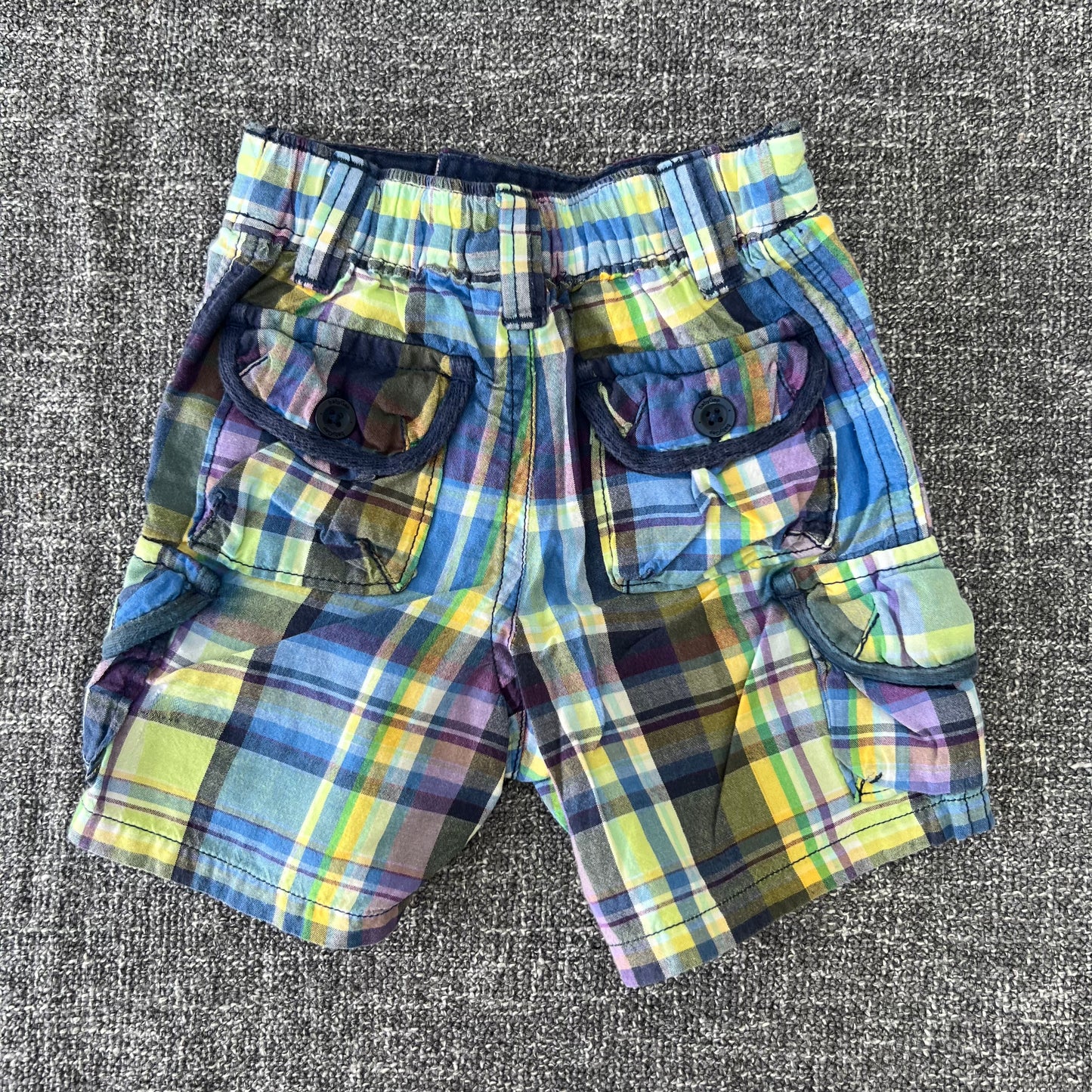 Boys 3-6 Month Multi Coloured Checked Shorts