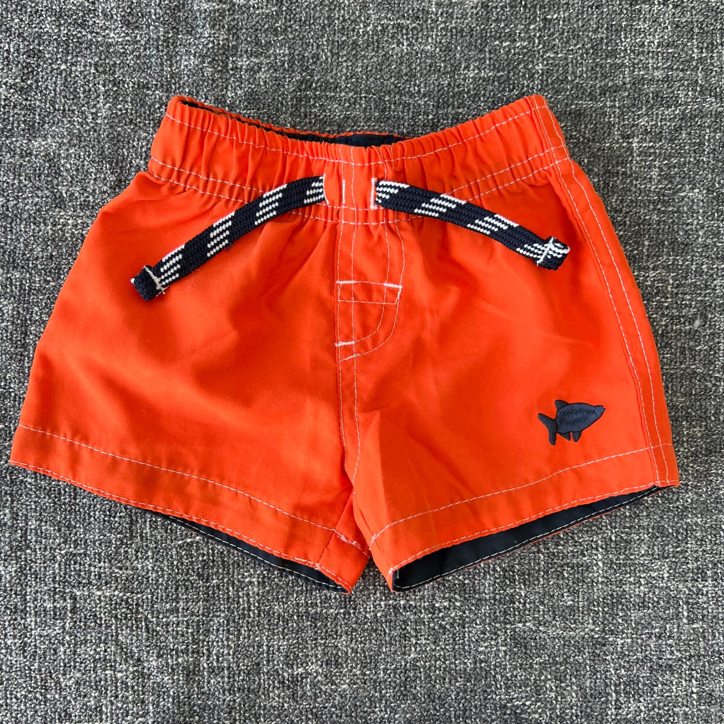 Boys 3-6 Month Orange Swim Shorts