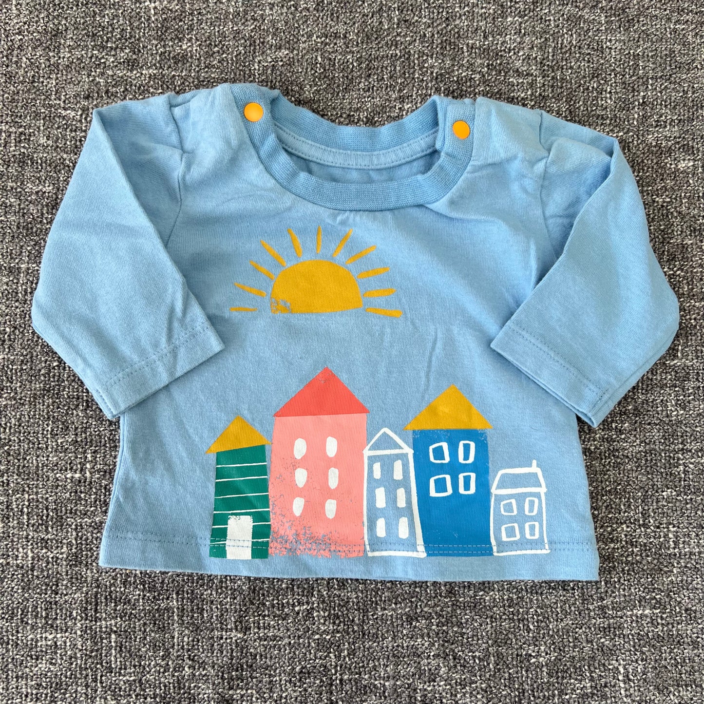 Boys Newborn Blue Little Town Long Sleeved Top