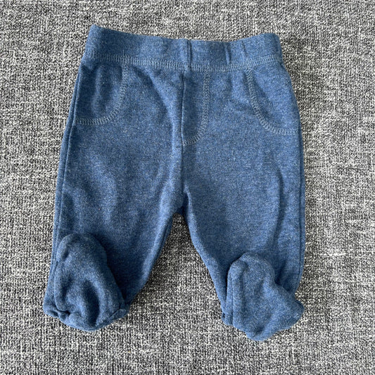 Boys Newborn Blue Footed Leggings