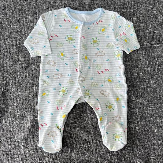 Boys Newborn "Frog" Sleepsuit