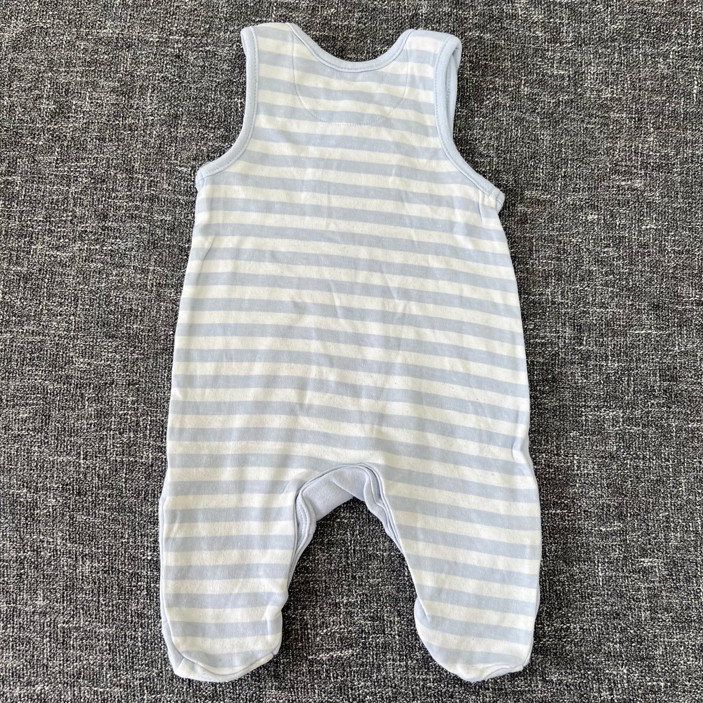 Boys Newborn Blue & White Romper