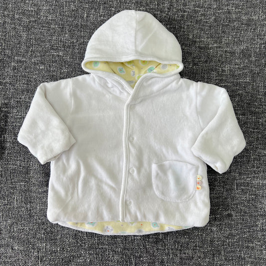 Unisex Newborn White Hooded Valour Jacket