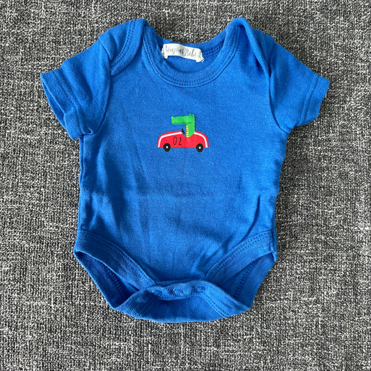 Boys Newborn Blue Short Sleeved Bodysuit