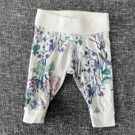 Girls Newborn Robbed Floral Leggings