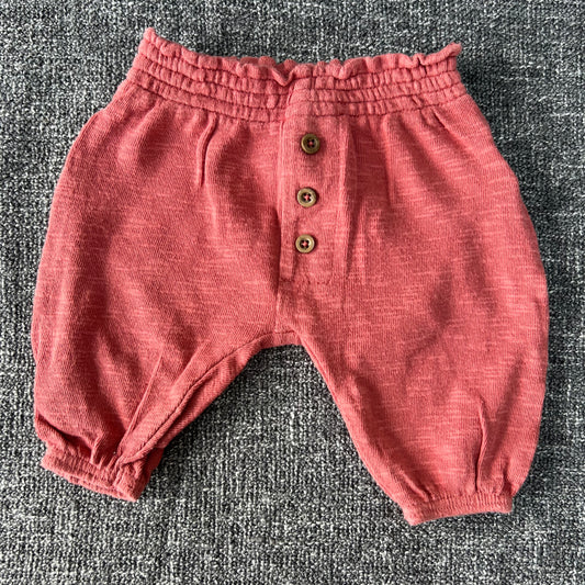 Girls Newborn Brown Joggers With Face on the Bum.