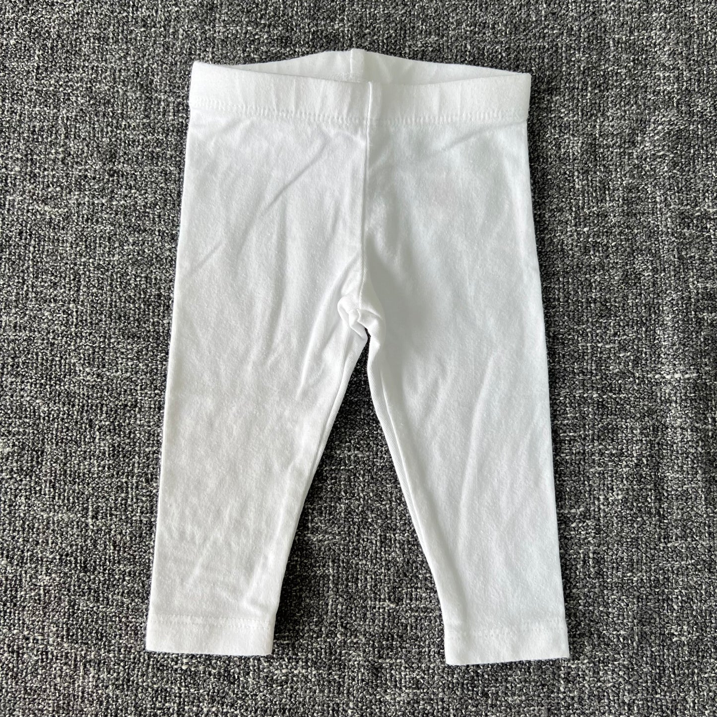 Girls Newborn Plain White Leggings