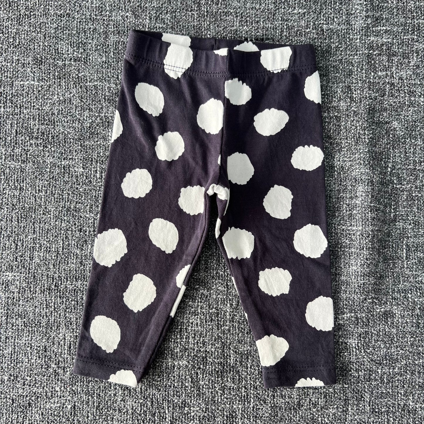 Girls Newborn Grey & White Spot Leggings